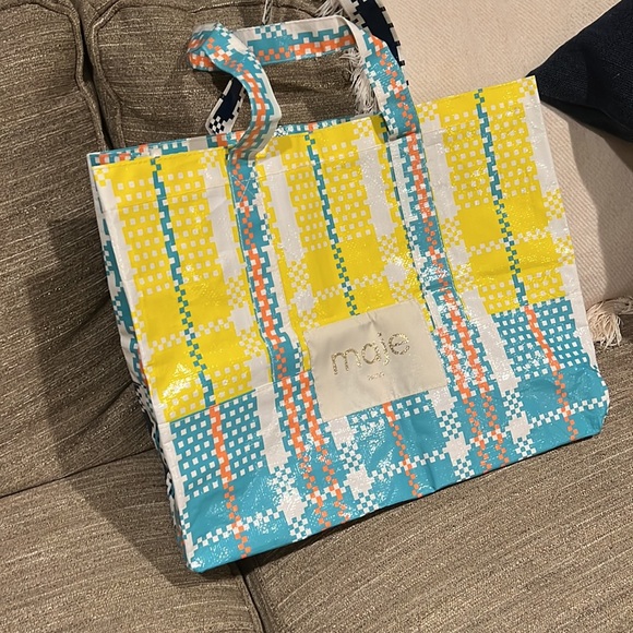 Make Mixed Plaid Plastic Oversized Tote - Picture 6 of 7